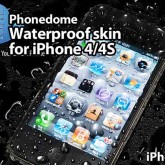 Water resistant aquaskin  phone dome for iphone 4/4s