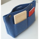 Felt bag in bag - royal blue