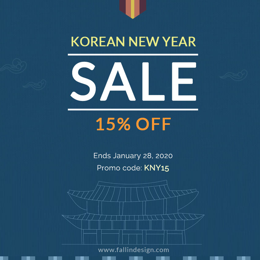 2020 Korean New Year Sale 15 off