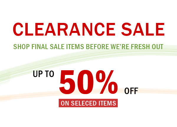 Clearance sale up to 50% OFF